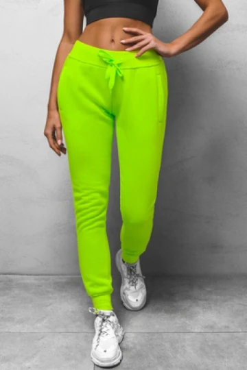 Spodnie dresowe damskie zielone-neonowe ozonee js/ck01/31z