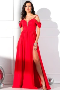 Lavika.pl - Anastazja red - czerwona szyfonowa sukienka