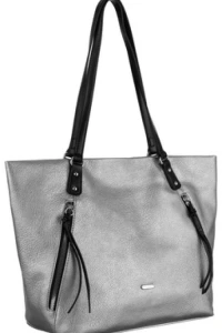 Nowości - Lekka torebka damska typu tote bag z zewntrznymi kieszonkamidavid jones