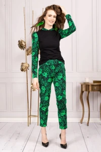 Spodnie - Spodnie z mankietami "sakura" green