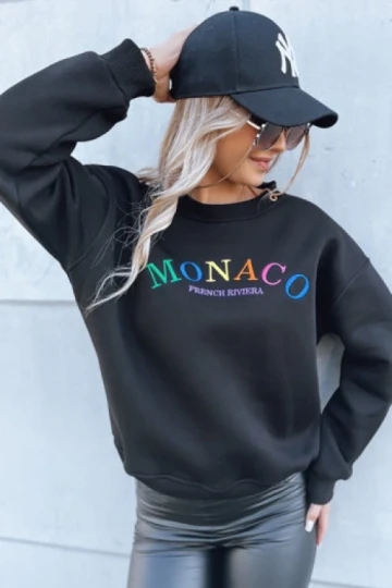 Bluza damska oversize monaco czarna dstreet by1234