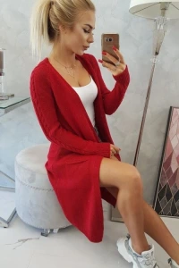 E-stil.pl - Sweter z kieszeniami czerwony 2020t3