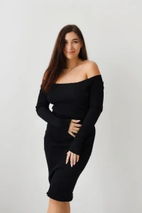 Ohbemore - Sukienka bawełniana favourite dress black