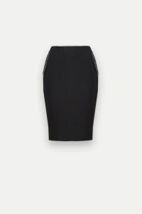 Spódnice - Czarna dresowa spódnica