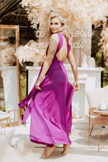 Sukienka infinity maxi magenta love