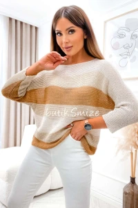 Swetry - Cienka bluzka w pasy magic