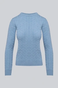Swetry - Sweter miss braid light blue