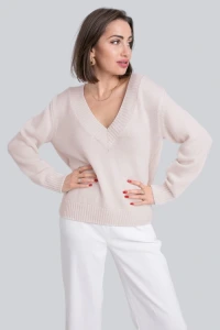 Swetry - Sweter miss timeless latte