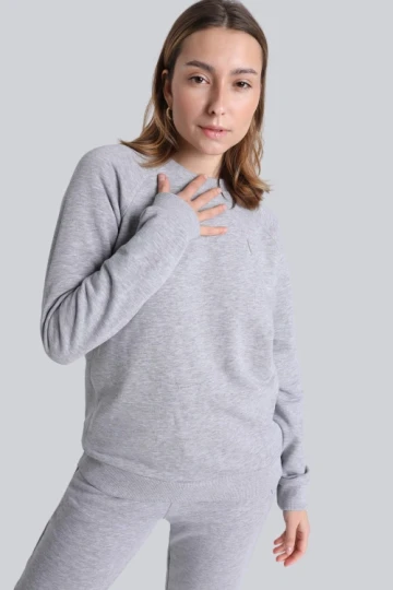 Bluza miss relaxed melange grey