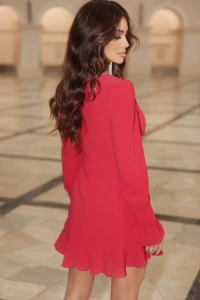 Lou.pl - Hoshi - czerwona falbaniasta sukienka