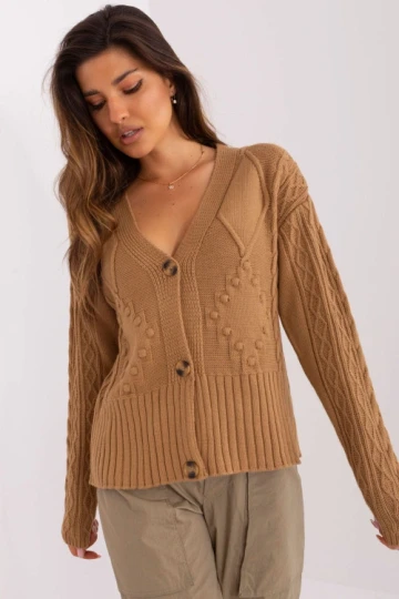 Sweter damski model ba-sw-0252.61p camel - badu