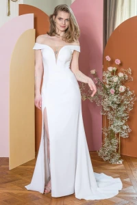 Suknie ślubne - Suknia ślubna minimalistyczna