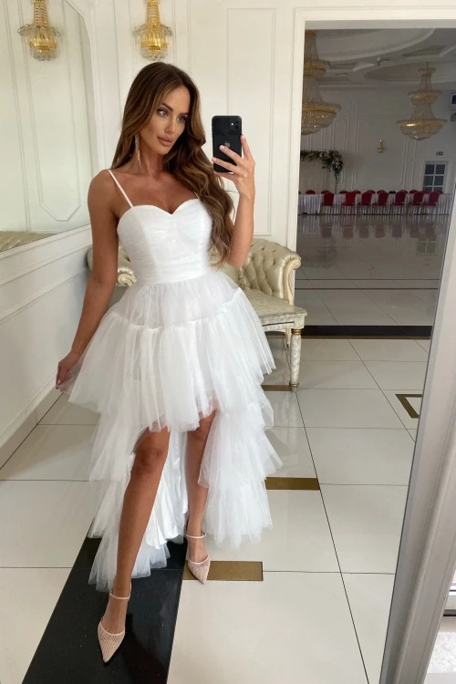 Biała sukienka maxi tiulowa wedding