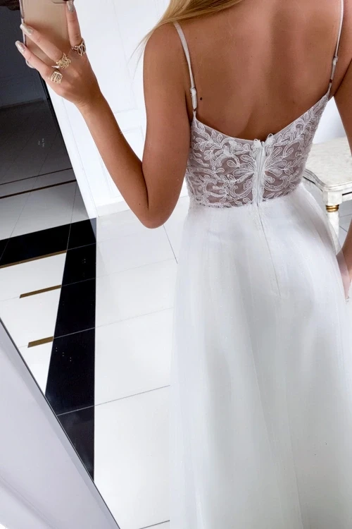 Biała sukienka maxi exclusive