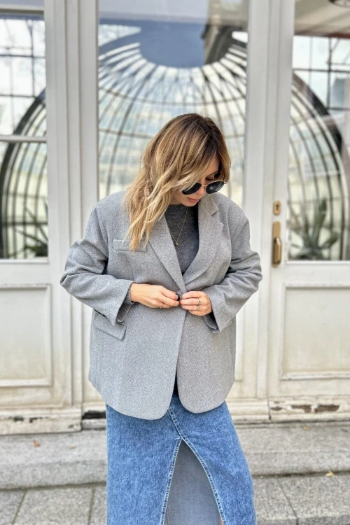 Marynarka oversize classy grey