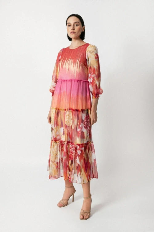 Kolorowa sukienka maxi w stylu boho