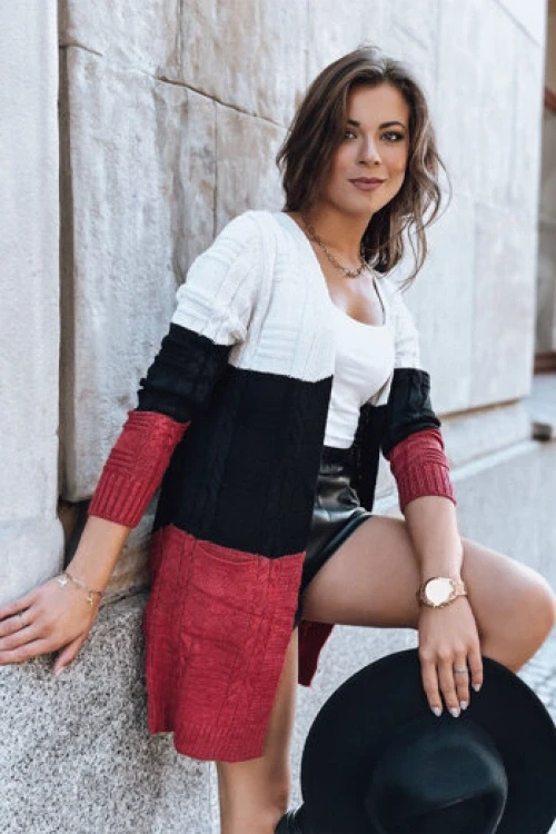 Sweter damski sylwia trójkolorowy dstreet my1179