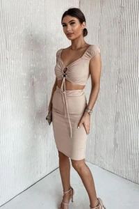 Charlottefashion.pl - Komplet midi mokka lonie n331