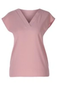 Bluzki - Klasyczna bluzka damska pudrowy róż