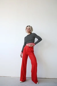 Swetry - Sweter cropped milano noir