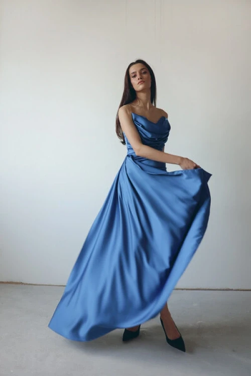 Sukienka gorset tara blue