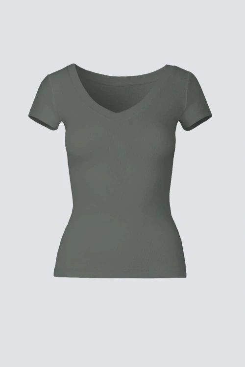 T-shirt miss womanly olive