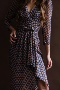 Sukienki - Sukienka marika navy print