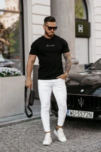 Nowości - T-shirt męski slogen o la voga czarny