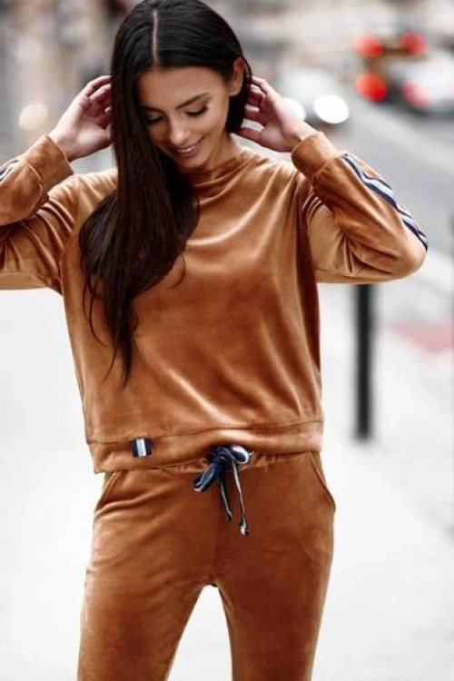 Bluza welurowa cocomore karmelowa