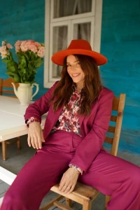 Nowości - Marynarka oversize boho berries
