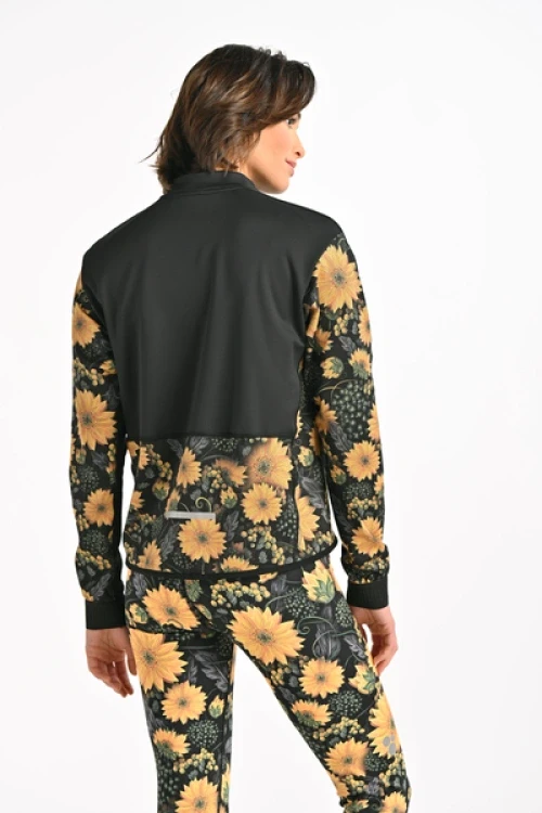 Designerska bluza sportowa zip sunflowers