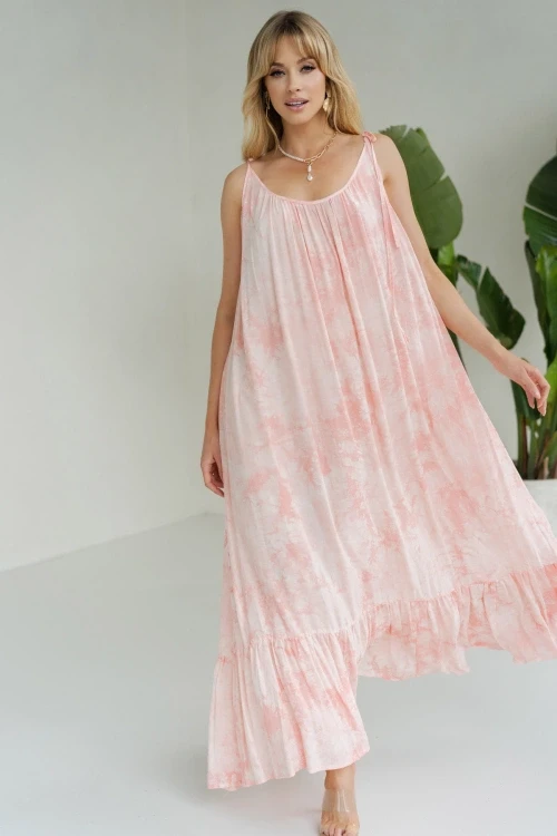 Abbey - sukienka maxi bez pleców tie dye