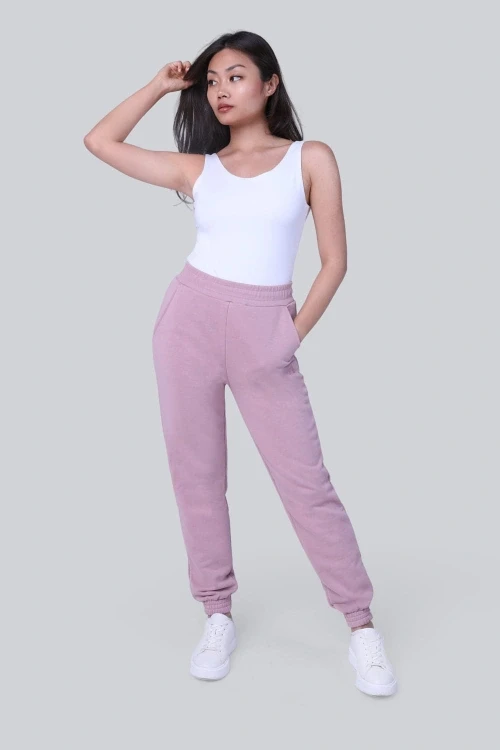 Spodnie miss relaxed dusty pink