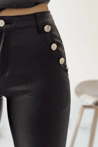 Spodnie - Spodnie woskowane diva - czarne