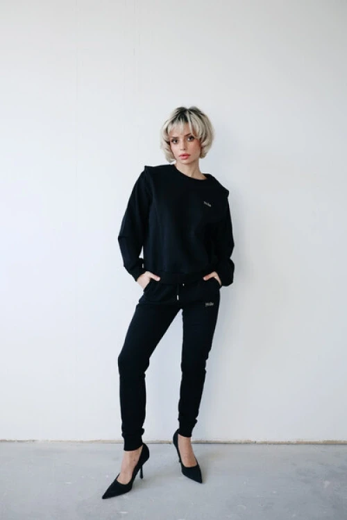 Bluza leisure wear z poduszkami noir
