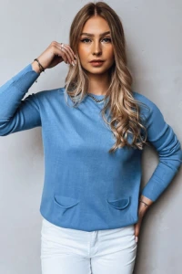 Dstreet.pl - Sweter damski molly jasnoniebieski dstreet my2165