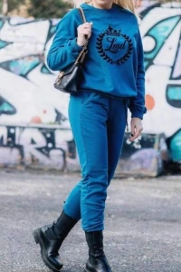 Yups.pl - Turkusowa bluza z aplikacją lemonada