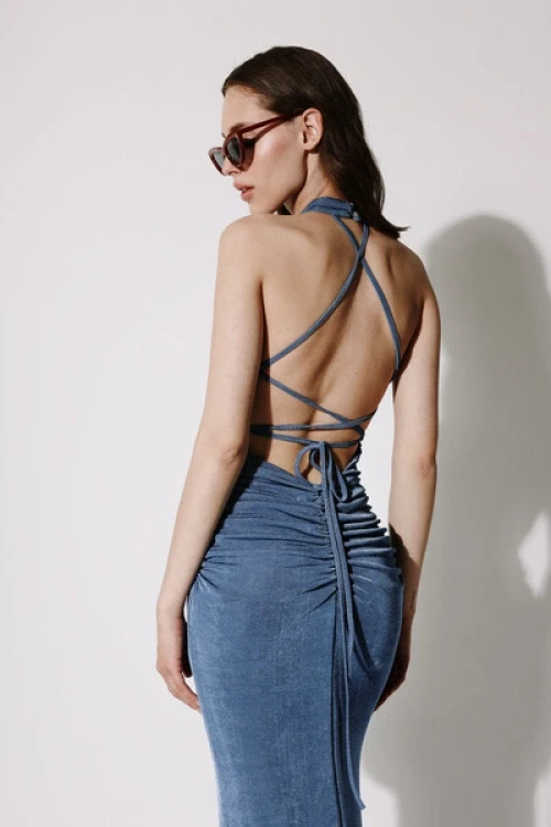 Sukienka leach azure maxi