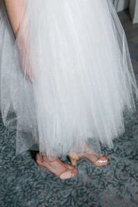 Suknie ślubne - Spódnica tiulowa perłowa