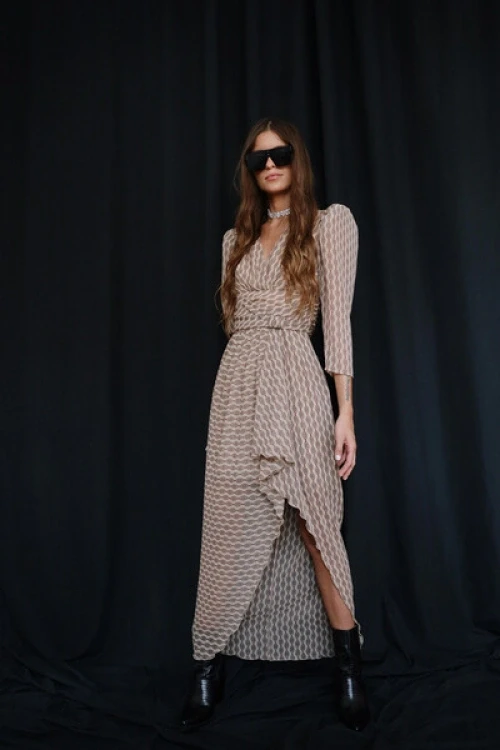 Sukienka marika beige print