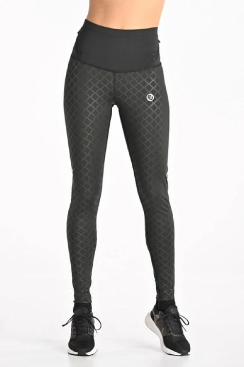 Legginsy regular z wysokim stanem shiny black