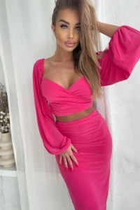 Charlottefashion.pl - Komplet fuksja golden n399