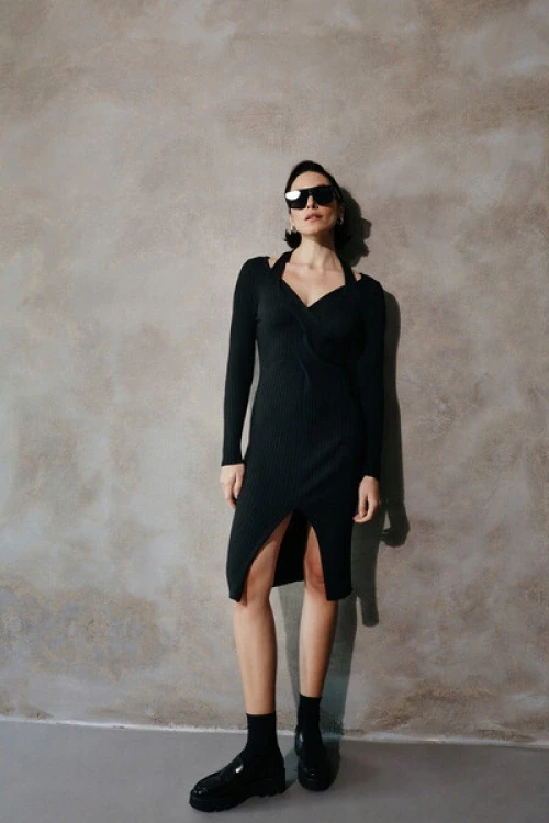 Sukienka dzianinowa mizuki black