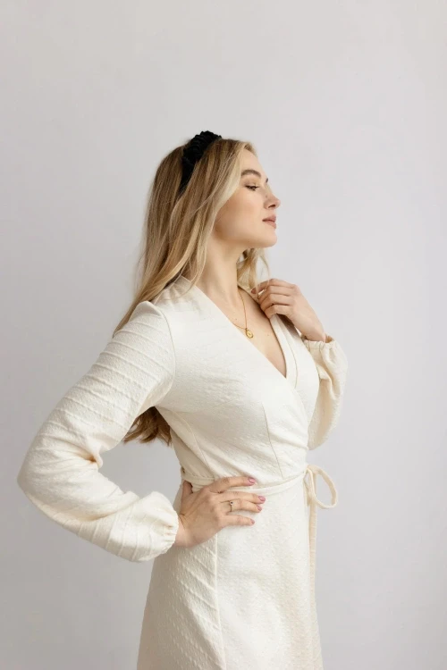 Sukienka kopertowa cotton robe dress