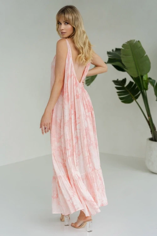 Abbey - sukienka maxi bez pleców tie dye