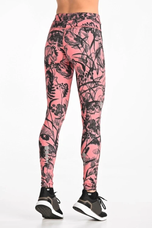 Legginsy petite z pasem pro ornamo flower coral