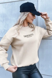 Dstreet.pl - Bluza damska oversize never beżowa dstreet by1231