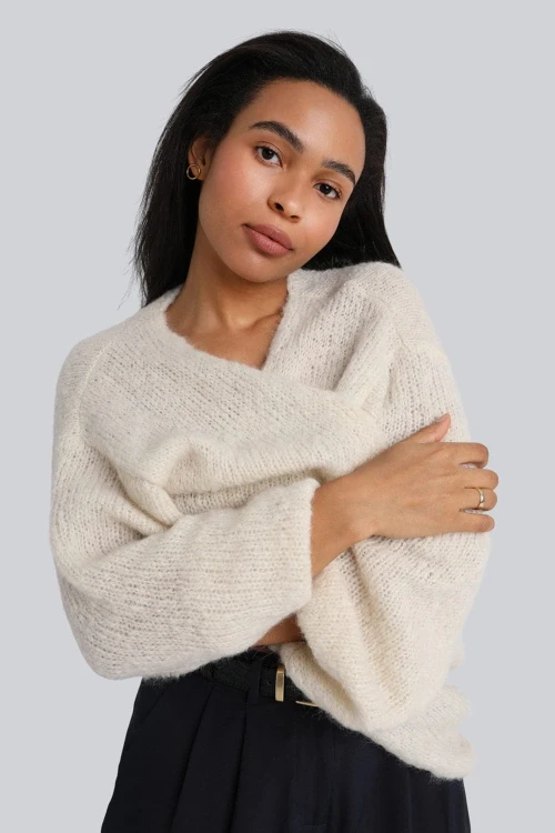 Sweter miss stylish creme