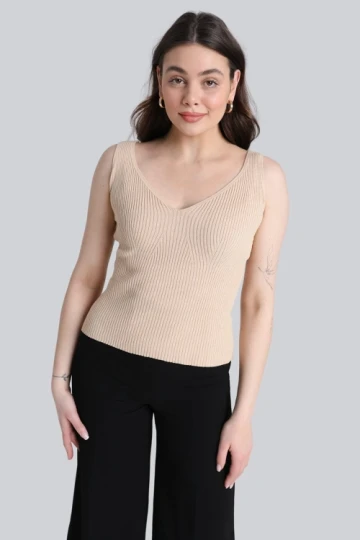 Top miss dressy warm beige