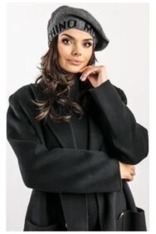 Beret moschino logowany szary